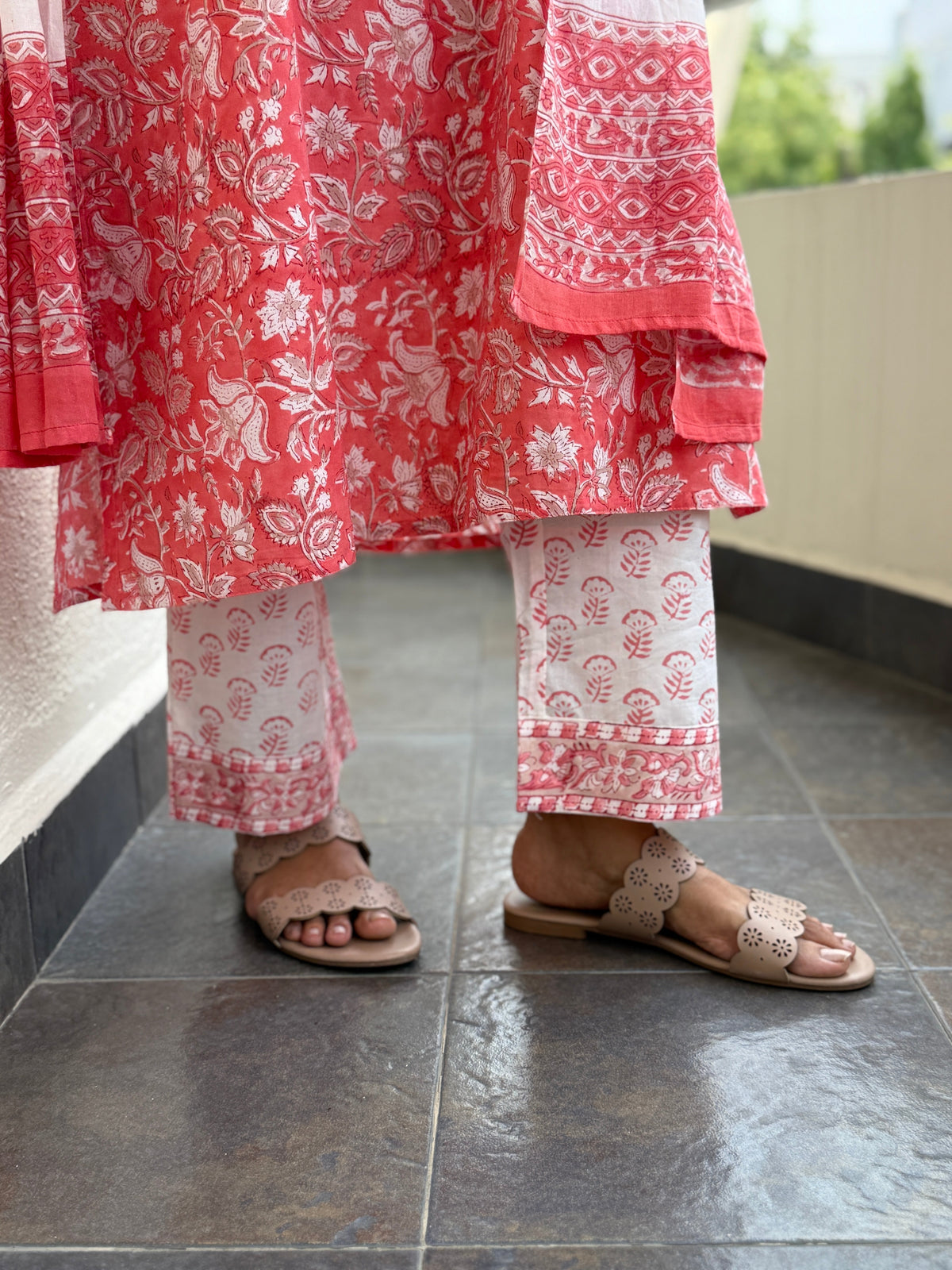 Suryamukhi Bagh Hand Block Printed Cotton Kurta Set | Natural Dyes | KanthaIndia