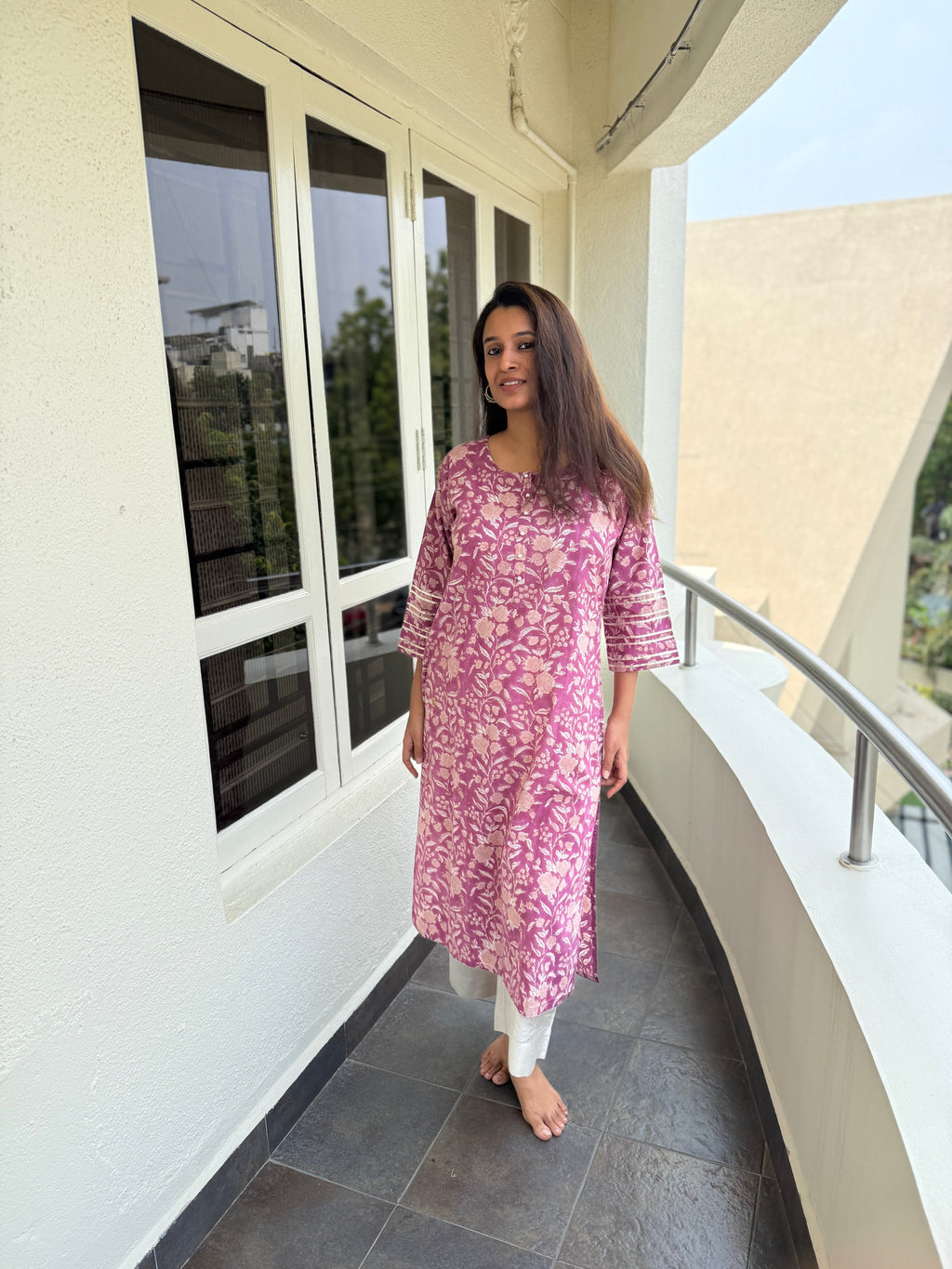 Nitya Hand Block Printed Cotton Kurta | Jaipur | KanthaIndia