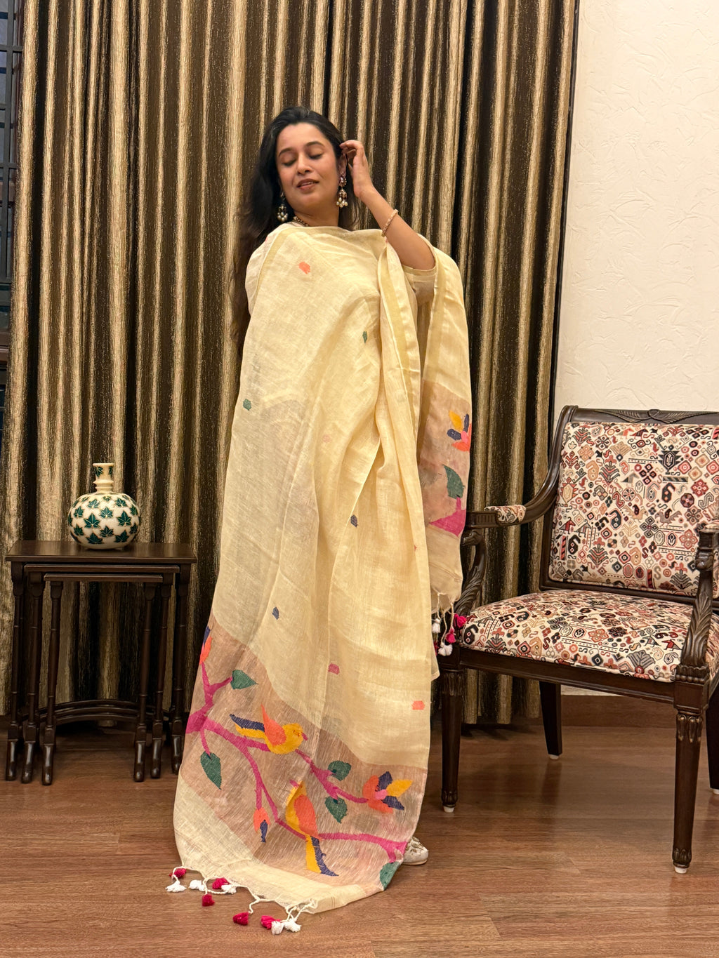 Golden Hour Jamdani Unstitched Fabric Set