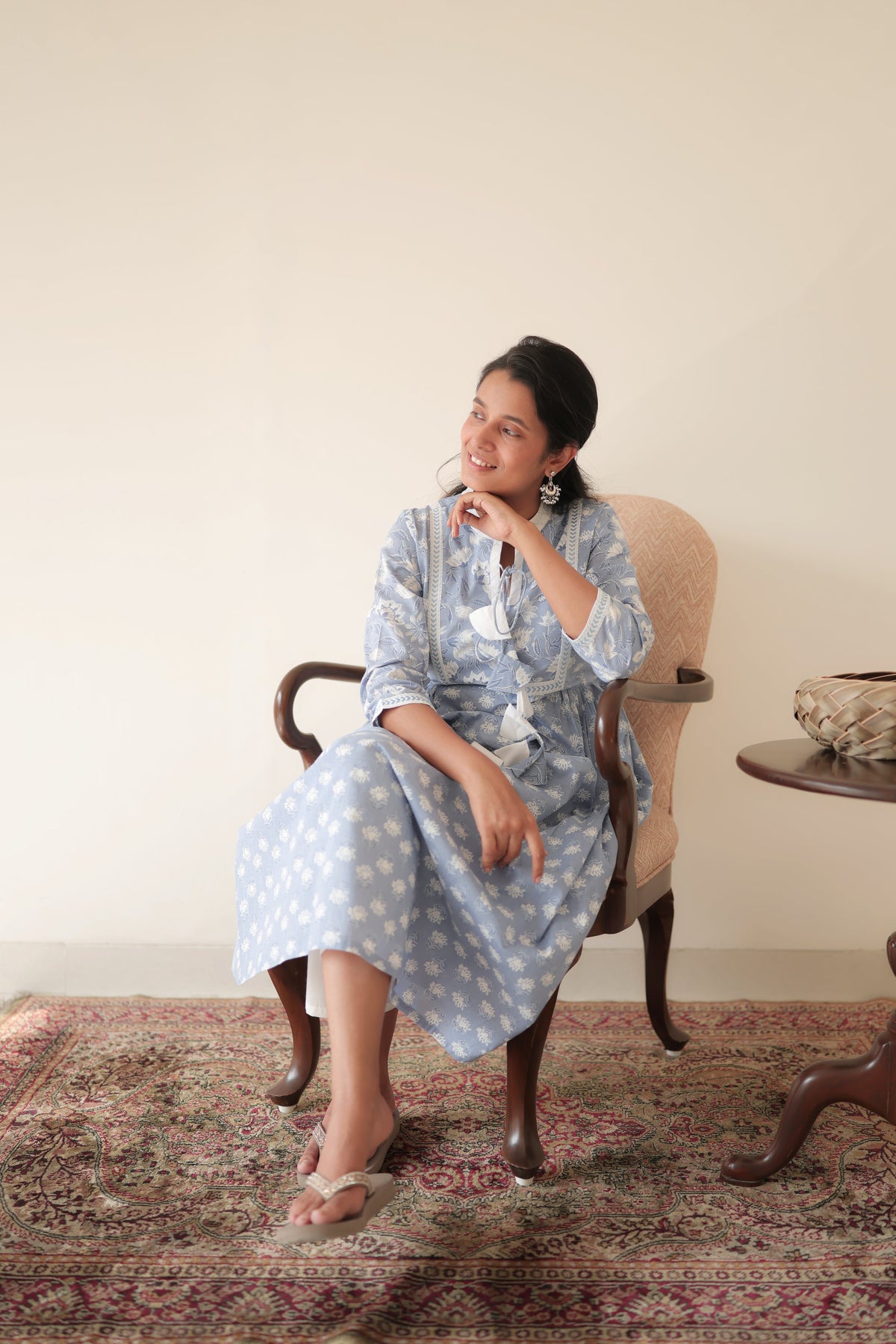 Clan Day Floral Cotton Kurta Pant Set | Clearance Sale | Plus Size XXL | KanthaIndia