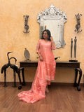 Aarambh Pink Jamdani Linen Silk Dupatta Suit Set
