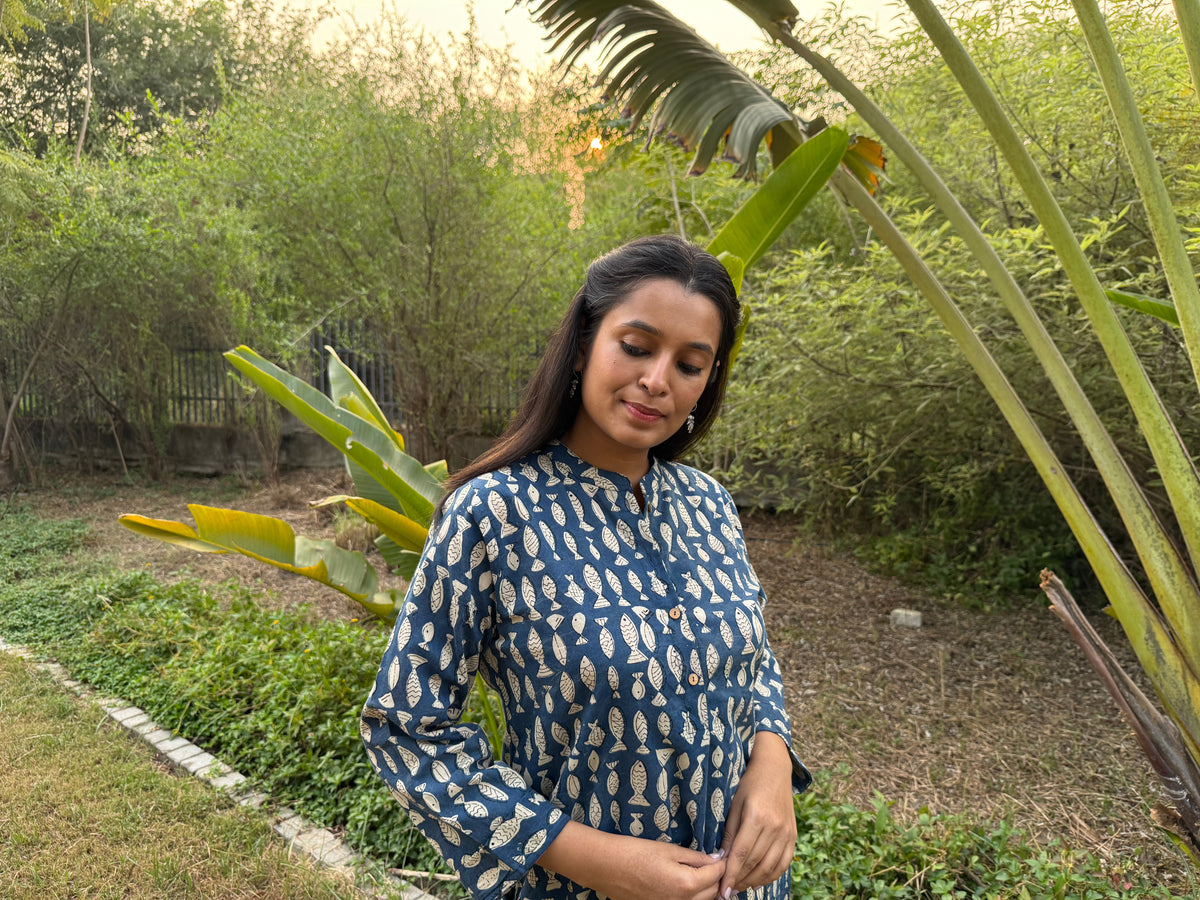 Handblock Printed Cotton Kurti
