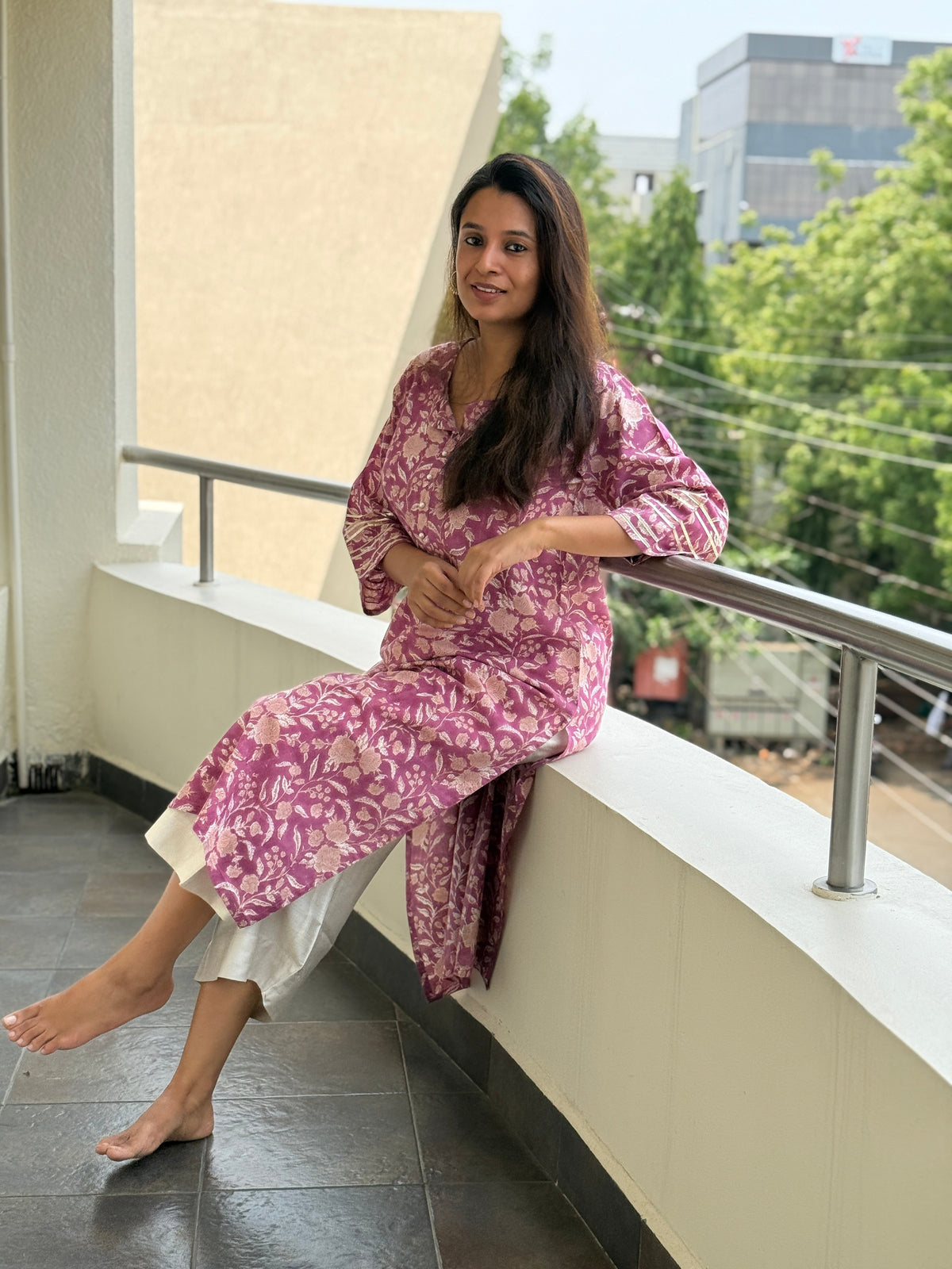 Nitya Hand Block Printed Cotton Kurta | Jaipur | KanthaIndia
