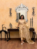 Ananta Beige Jamdani Unstitched Fabric Set