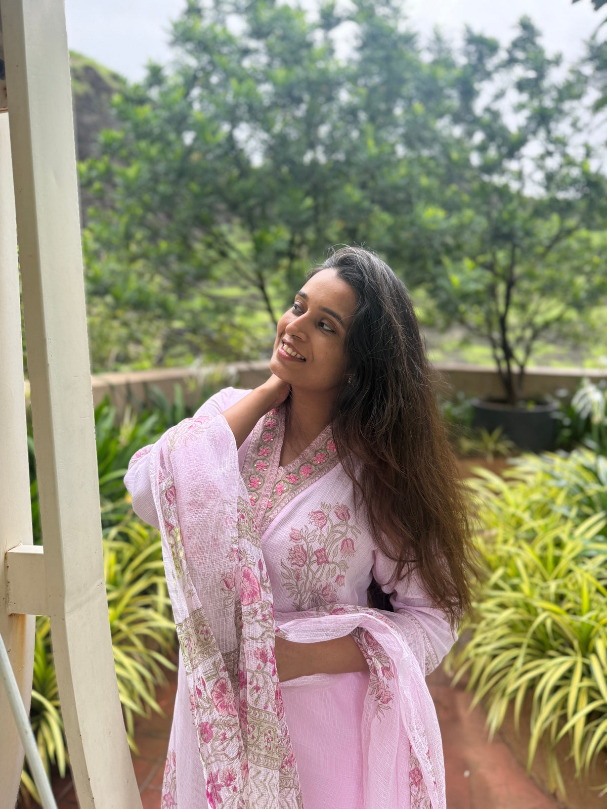 Saumya Kota Doria Dupatta Suit Set | KanthaIndia