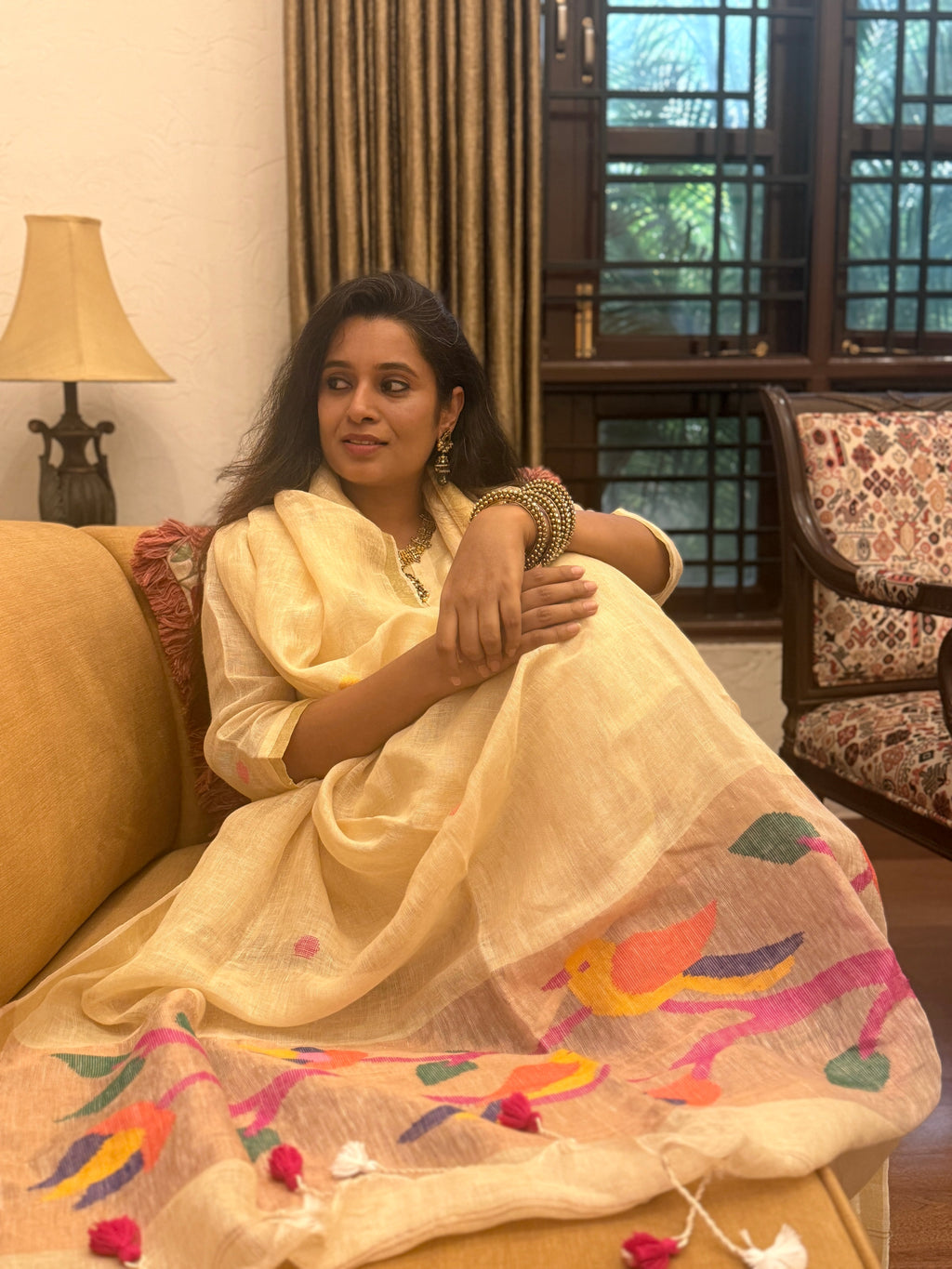 Golden Hour Jamdani Unstitched Fabric Set