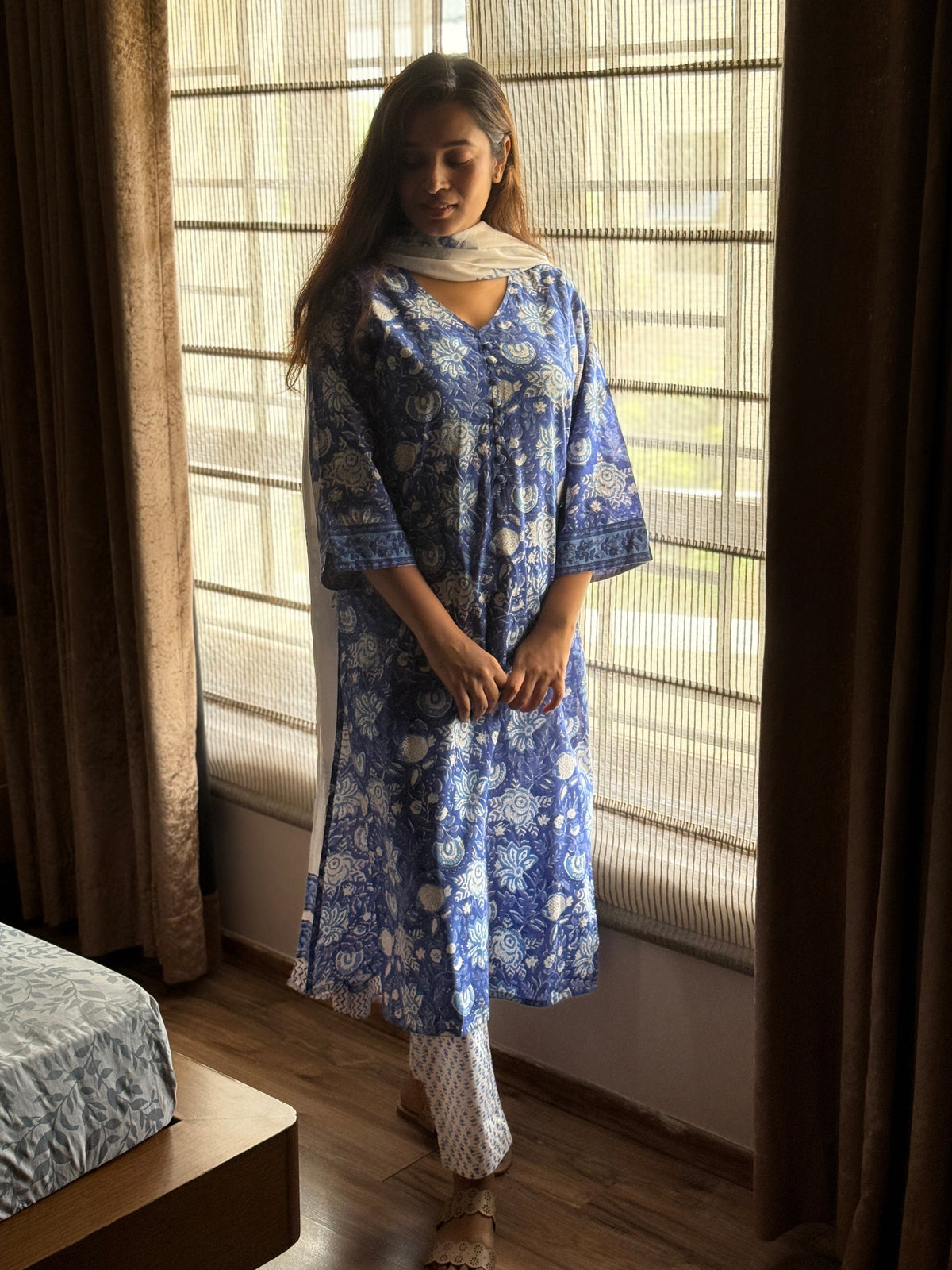 Sehra Block printed Cotton Kurta Set