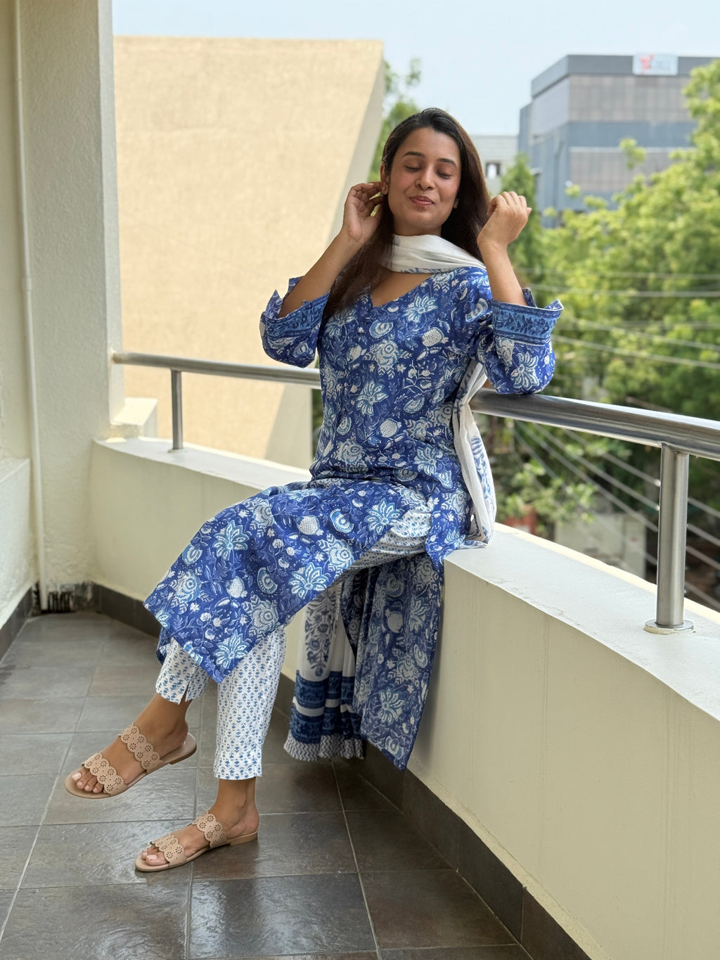 Sehra Block printed Cotton Kurta Set