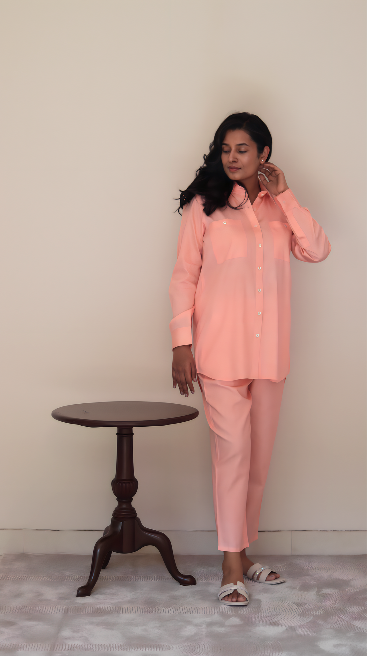 Peach Cotton Cord Set | Clearance Sale | With Defects Faded