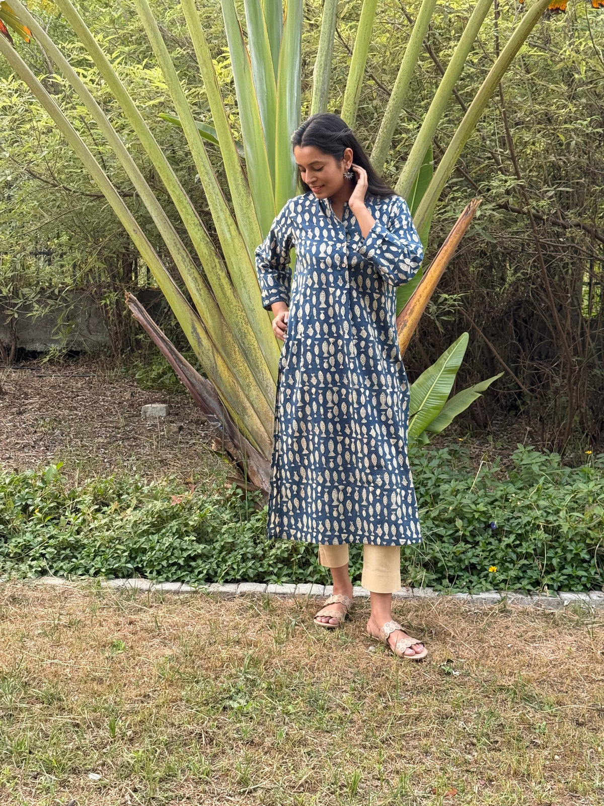 Handblock Printed Cotton Kurti