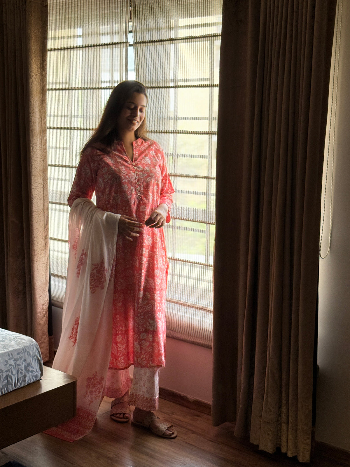Suryamukhi Bagh Hand Block Printed Cotton Kurta Set | Natural Dyes | KanthaIndia