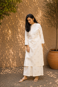 Handloom Cotton Co-ord Set | Handwoven Kurta Pant | KanthaIndia