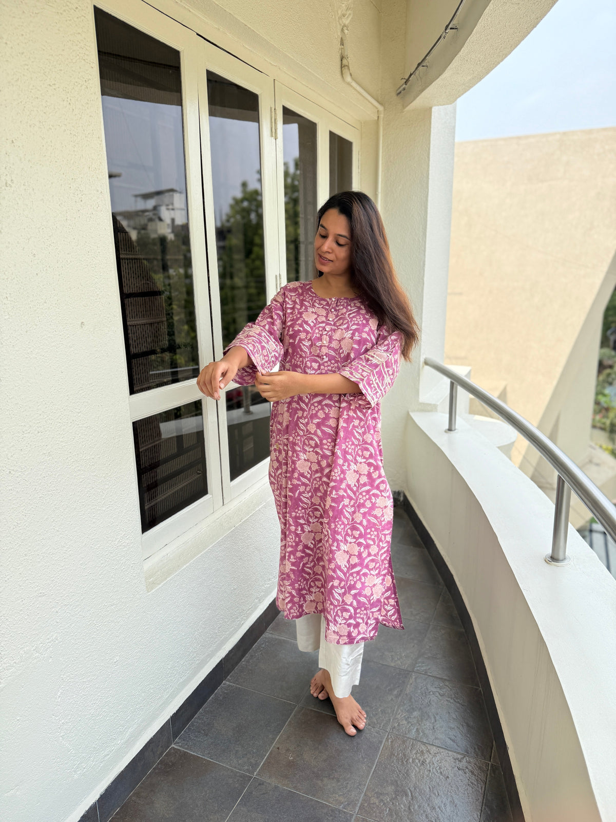Nitya Hand Block Printed Cotton Kurta | Jaipur | KanthaIndia
