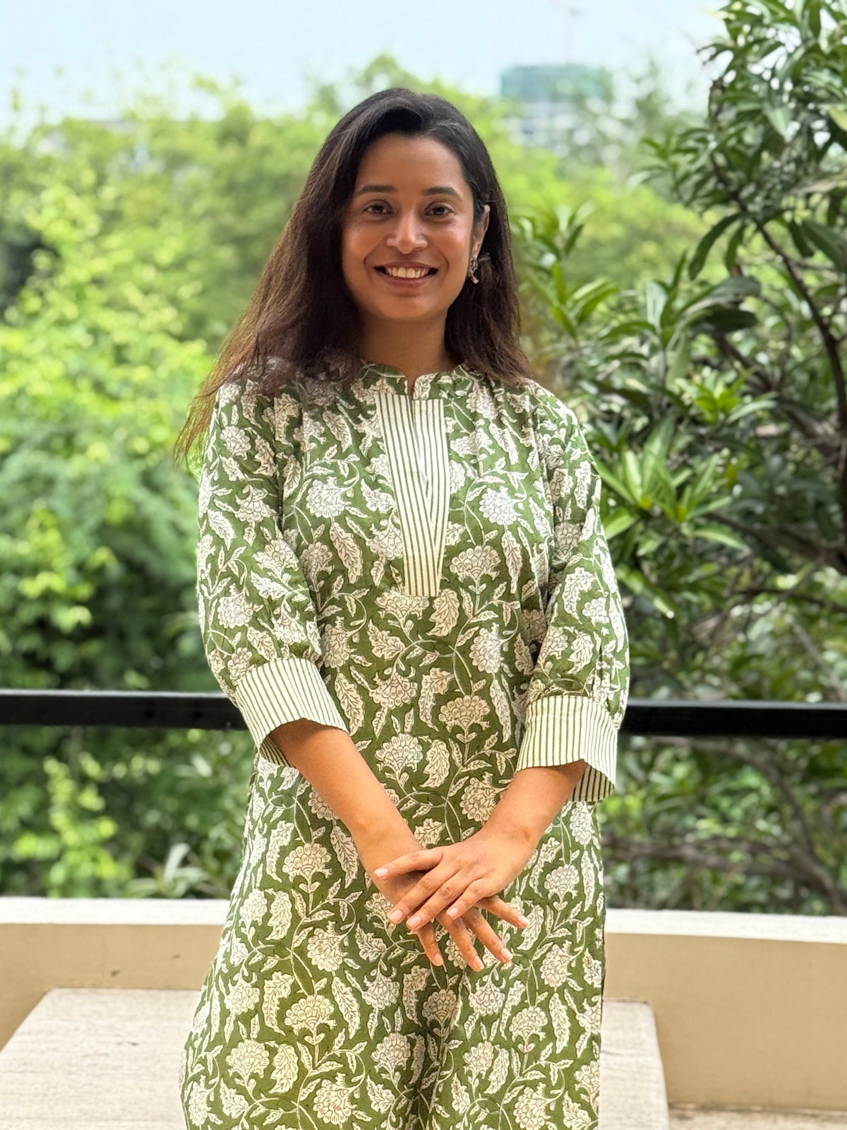 Hariyali Hand Block Printed Cotton Set | KanthaIndia