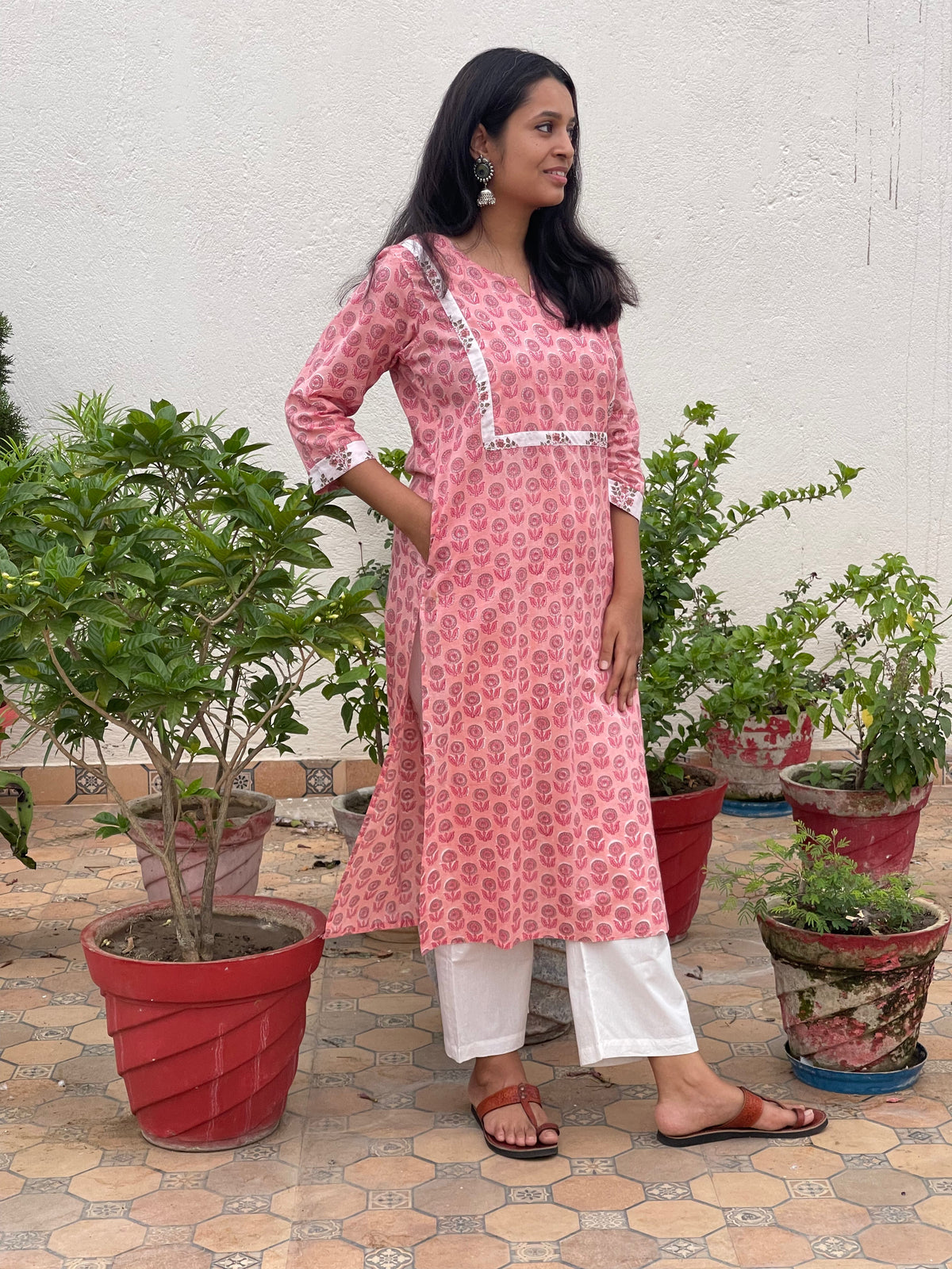 Hand Block Printed Pure Cotton Kurta | Plus Size XXL & 3XL | Jaipur Craft