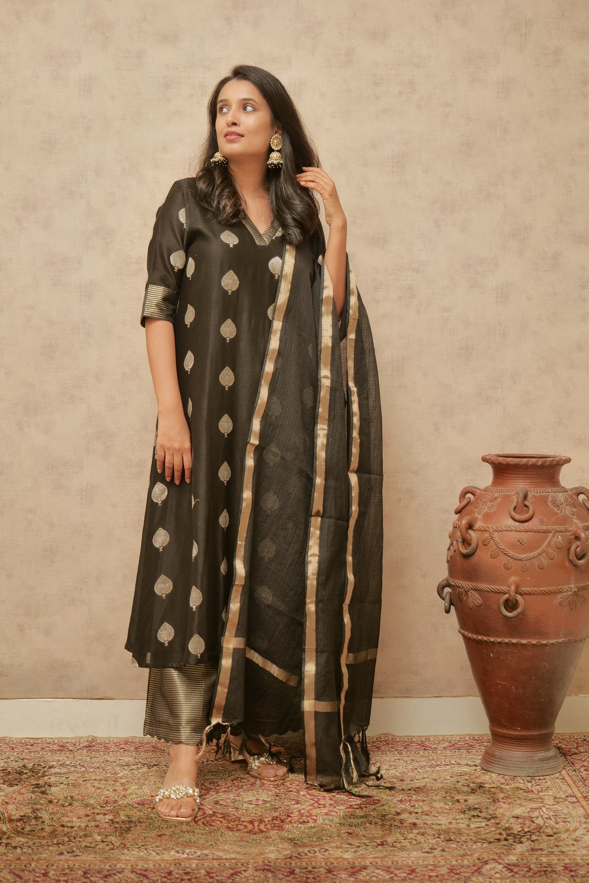 Nitya Banarasi Tissue Chanderi Silk Suit Set