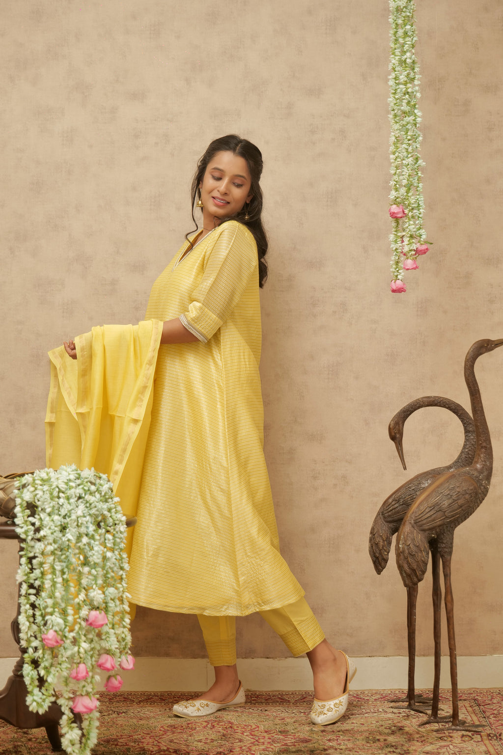 Yuvati Banarasi Tissue Chanderi Silk Suit Set
