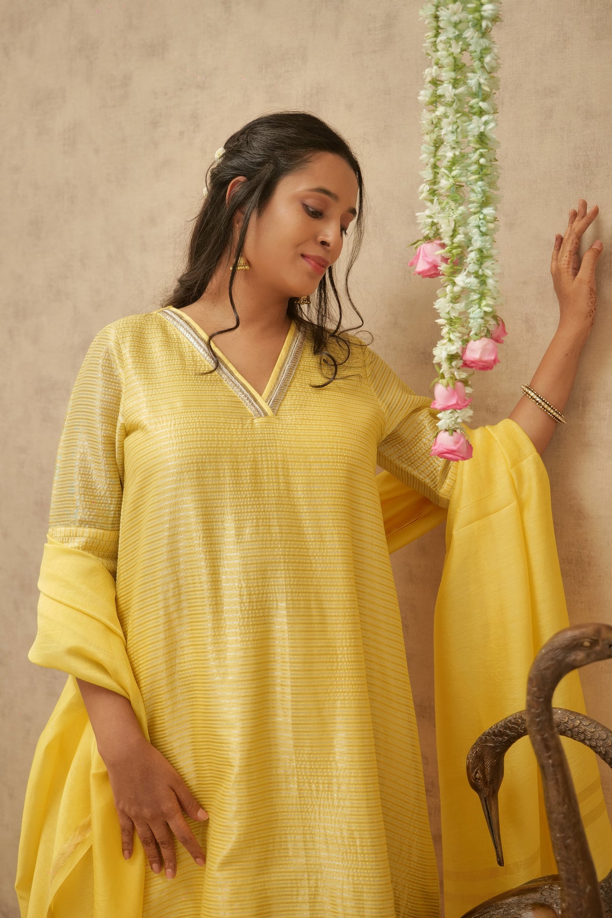 Yuvati Banarasi Tissue Chanderi Silk Suit Set