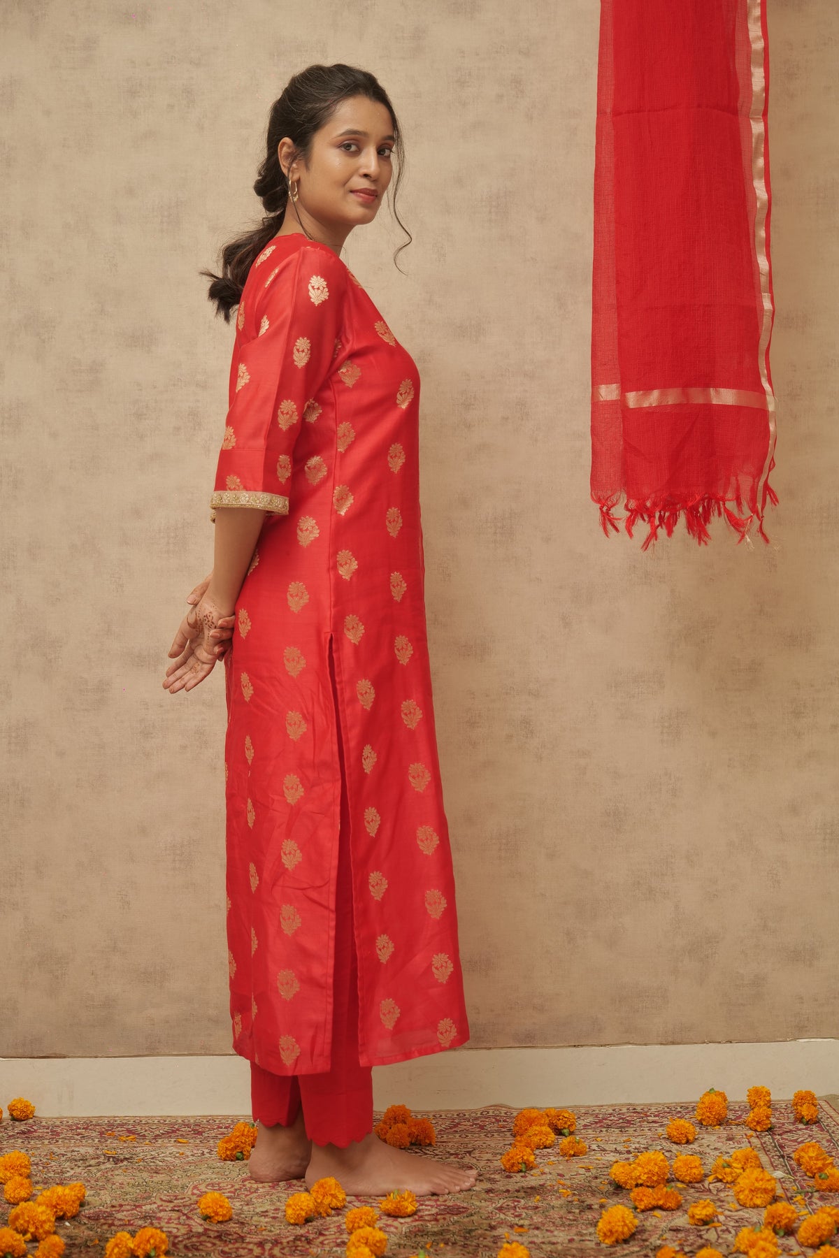 Kamakshi Banarasi Chanderi Silk Suit Set