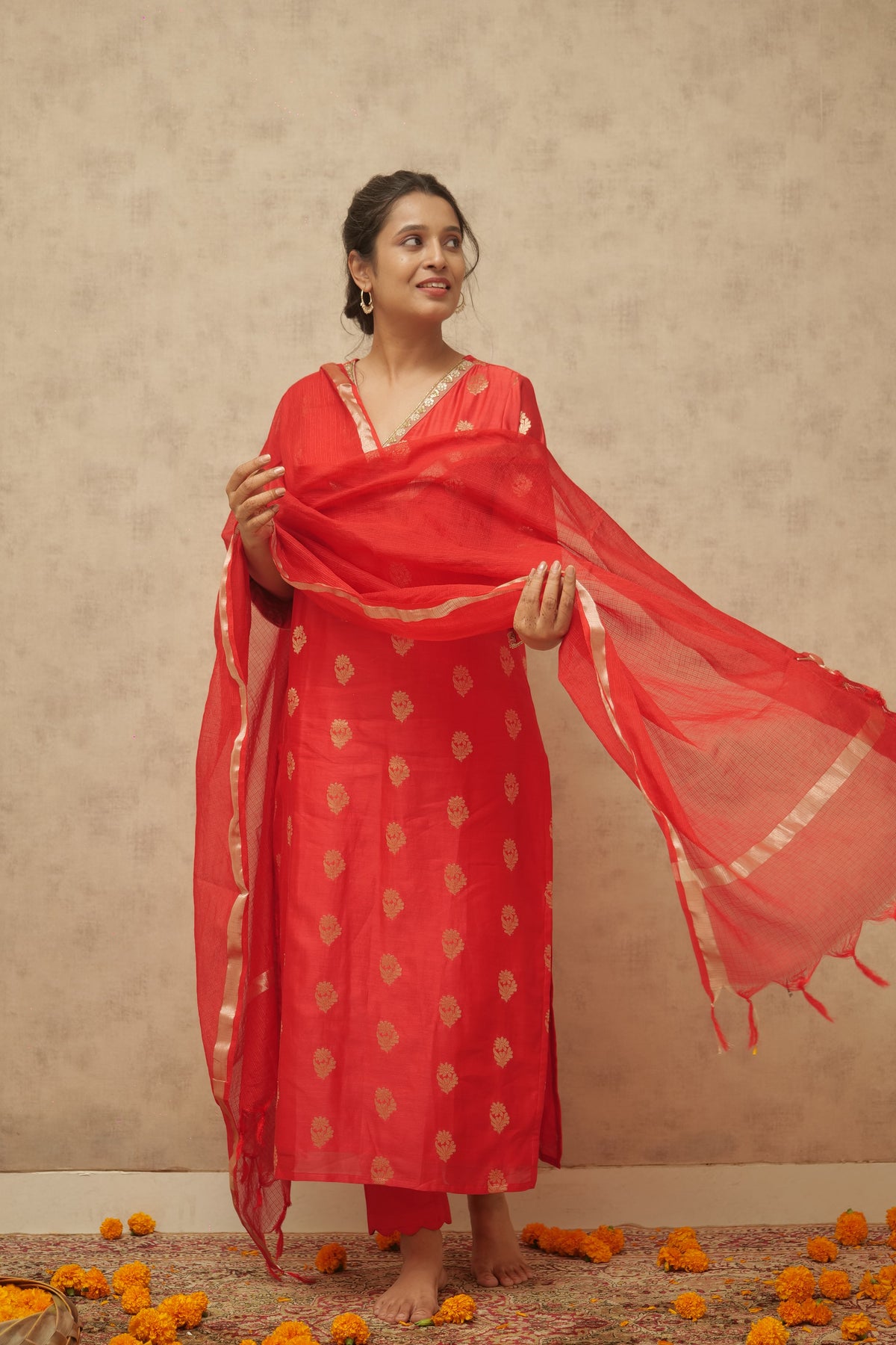 Kamakshi Banarasi Chanderi Silk Suit Set