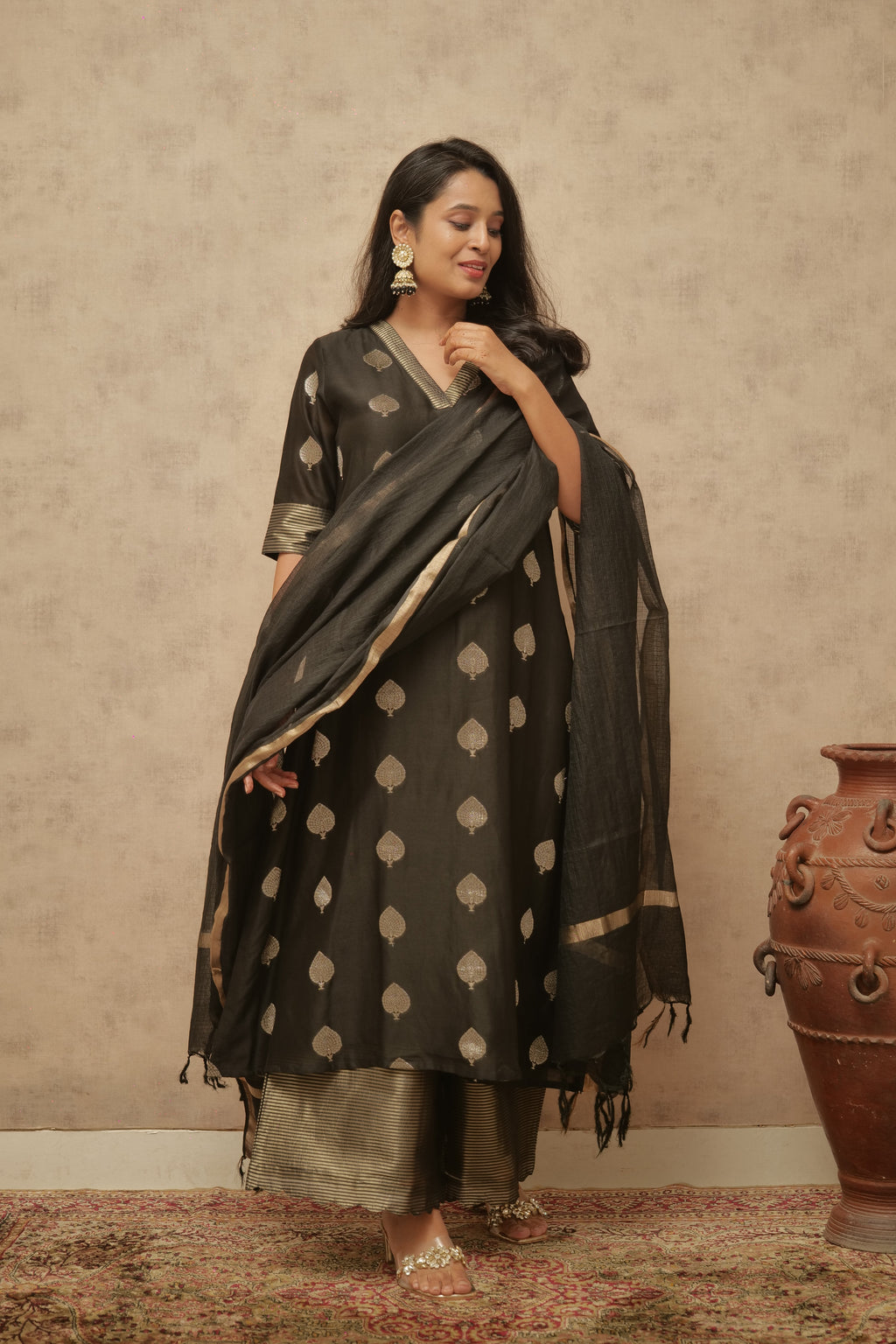 Nitya Banarasi Tissue Chanderi Silk Suit Set