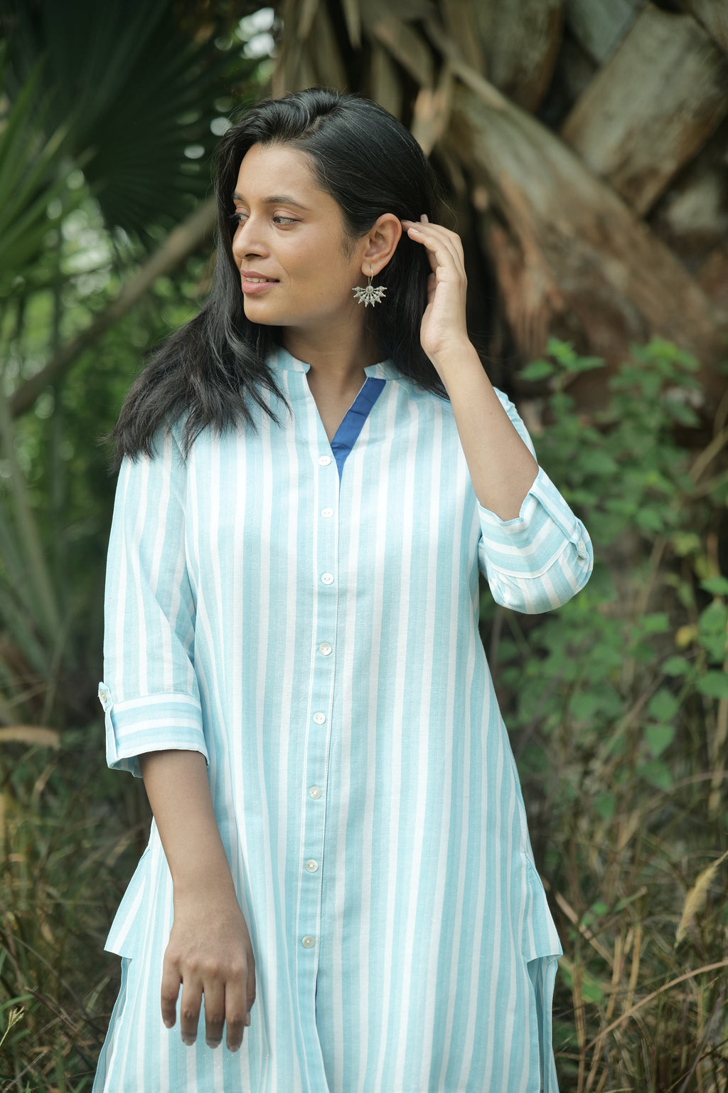 Frosted Cotton Chevron Coord Set - Handloom